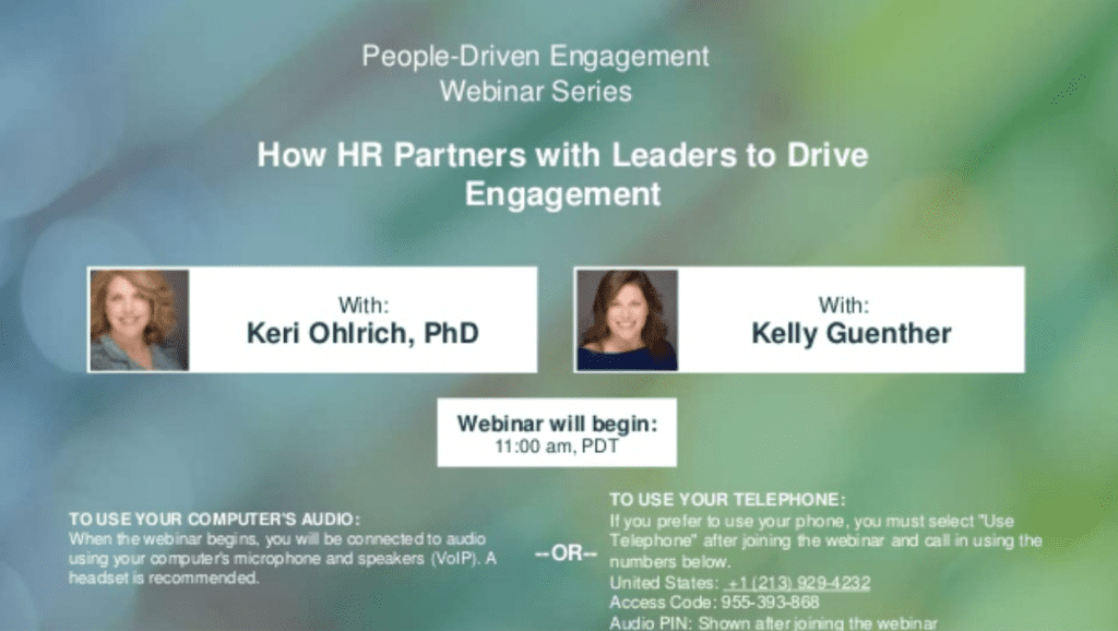 People-Driven Engagement: How HR Partners with Leaders to Drive Engagement