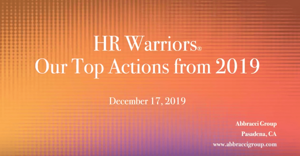 Our Top Actions From 2019
