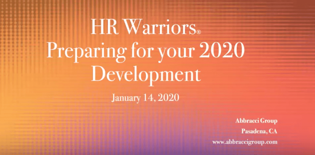 Preparing for your 2020 Development